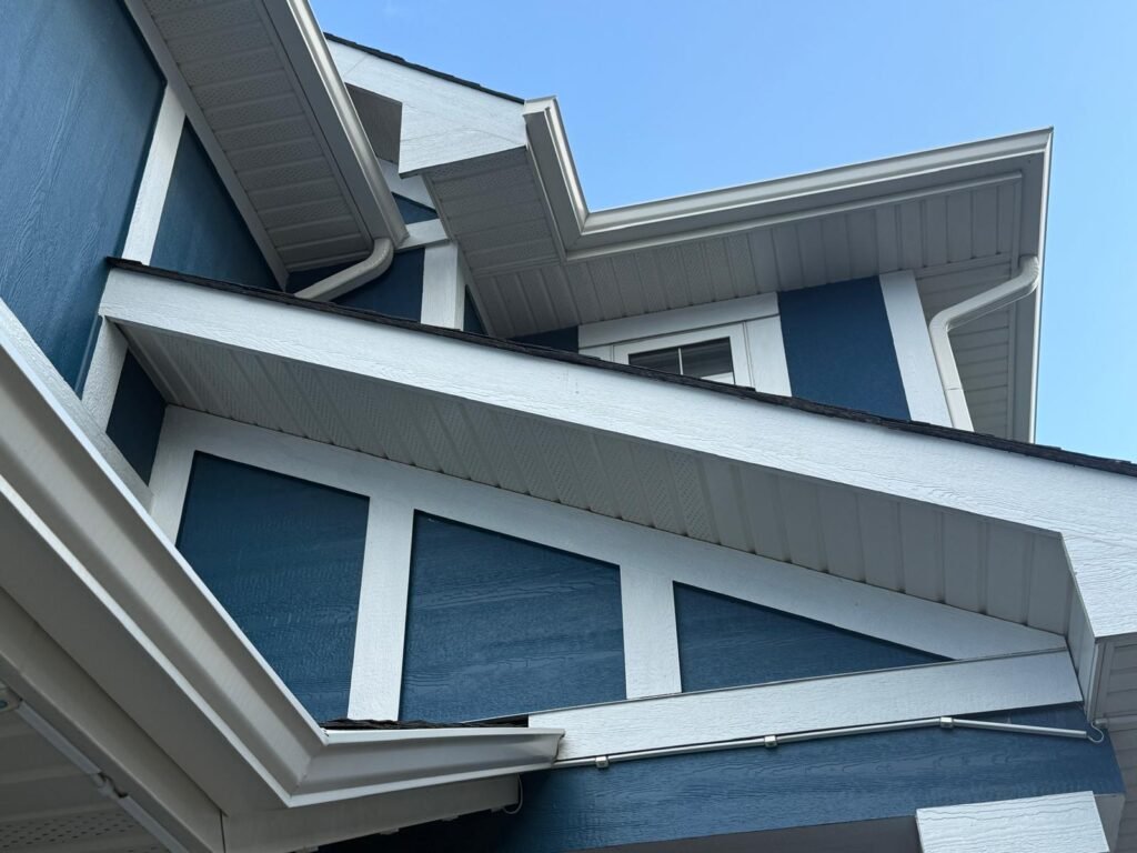 New eavestroughs, soffit and fascia on a Calgary home